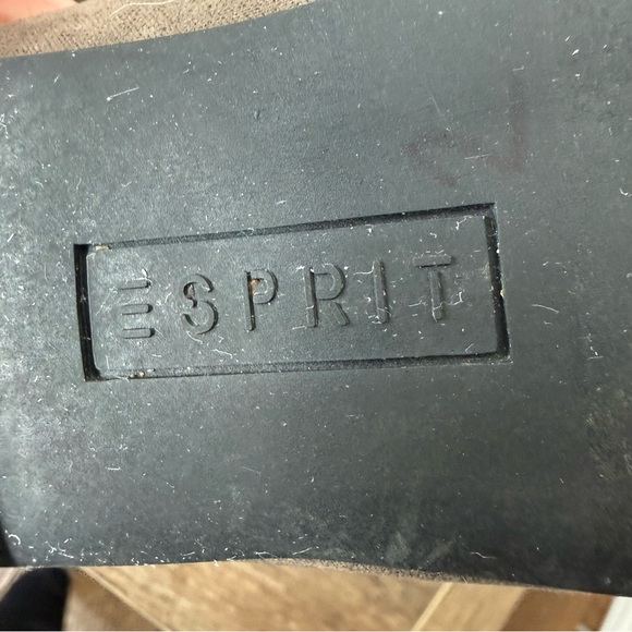 ESPRIT Sandy Brown Ballet Flats Scalloped Edges Faux Suede Microsuede 7.5 *Flaw - Picture 8 of 12